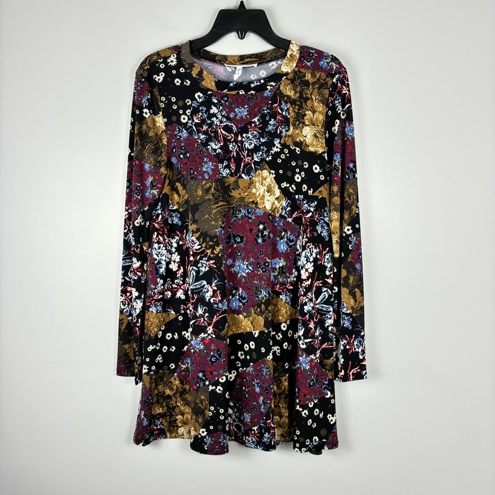 Whimsigoth Grunge Womens Floral Y2K Dress Long Sleeve Mini Witchy Small BCBGen